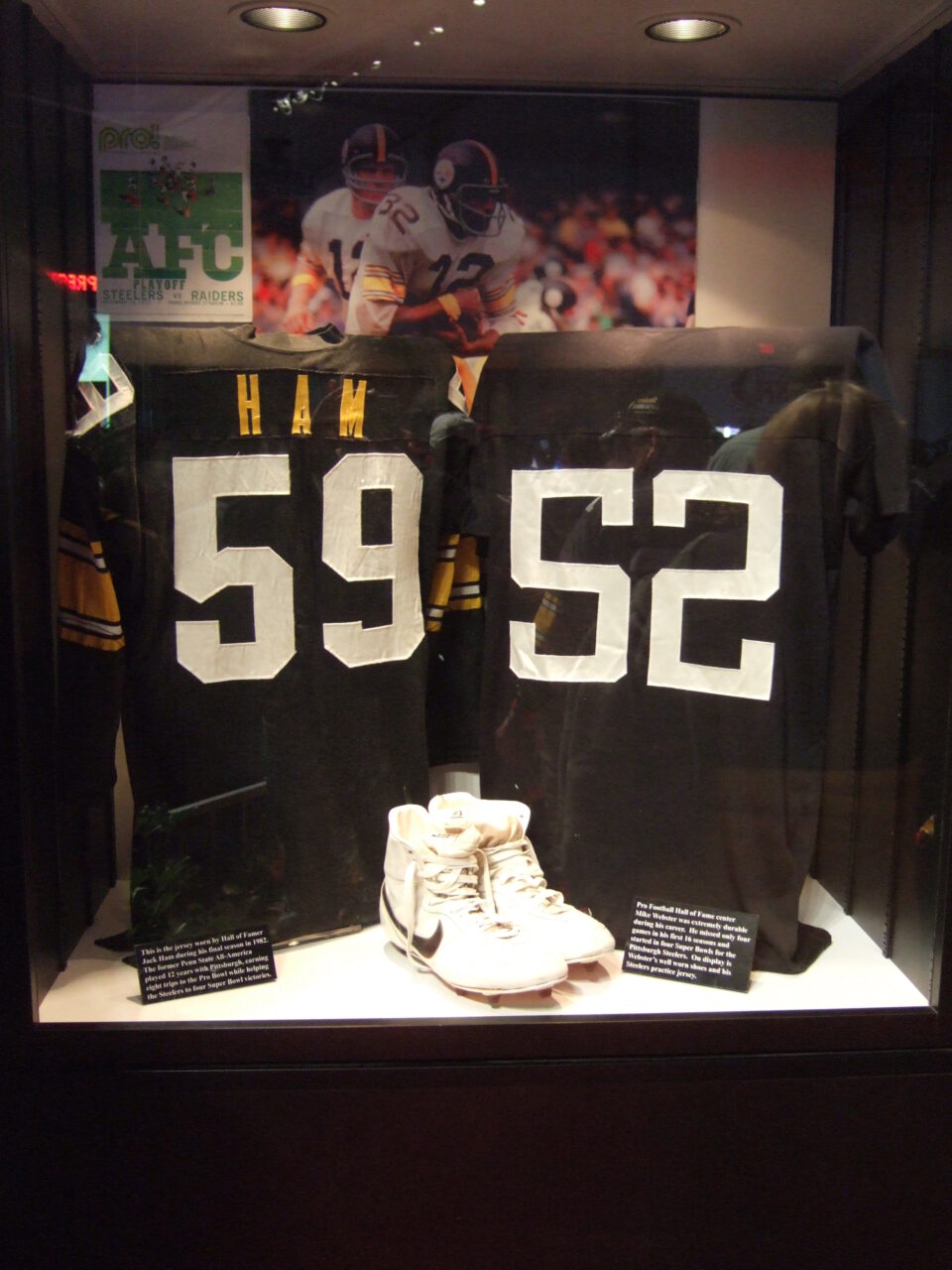 Football Jersey worn by Mike Webster for the Steelers (right)
