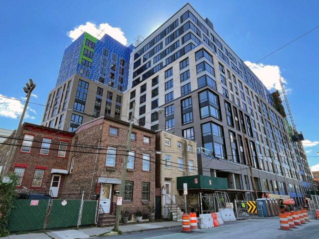 Construction progress at 55 Union St. in Newark