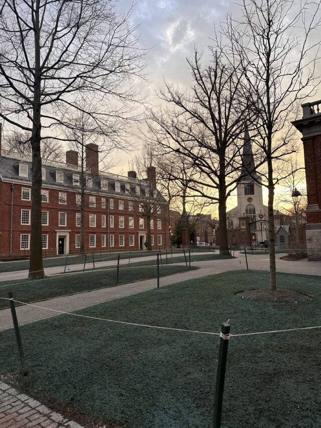 A photo of Harvard Yard
